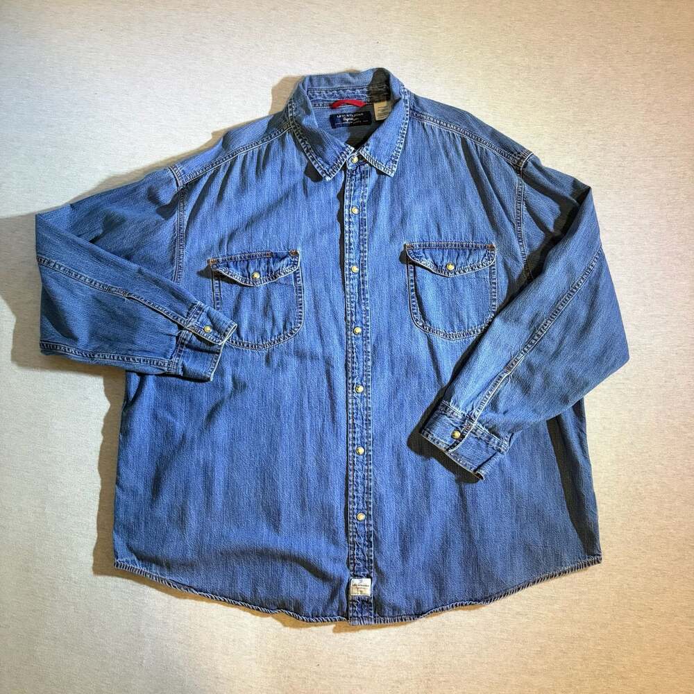 Levi Strauss Signature Premium Long Sleeve Denim Button-Up Shirt